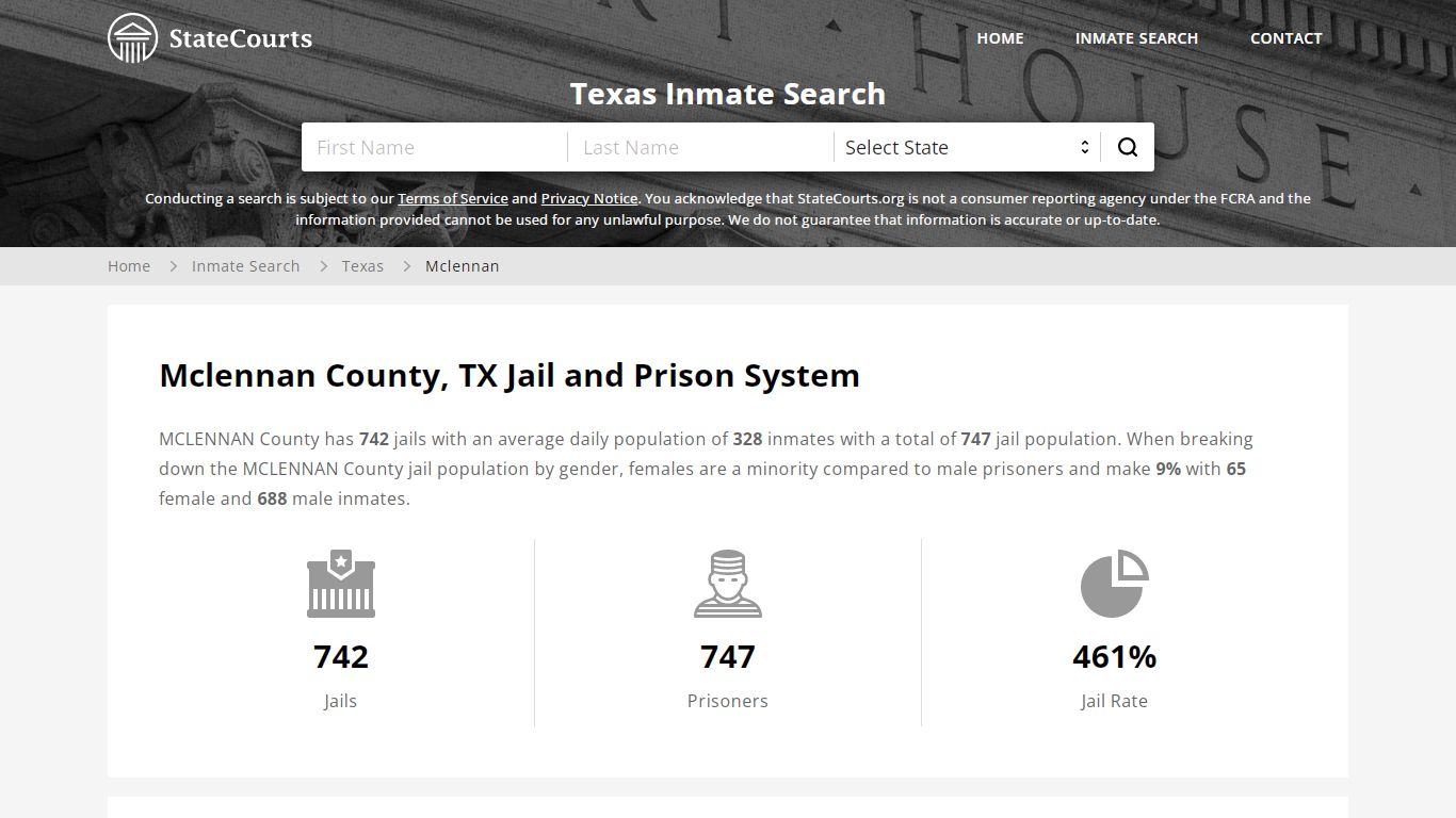 Mclennan County, TX Inmate Search - StateCourts